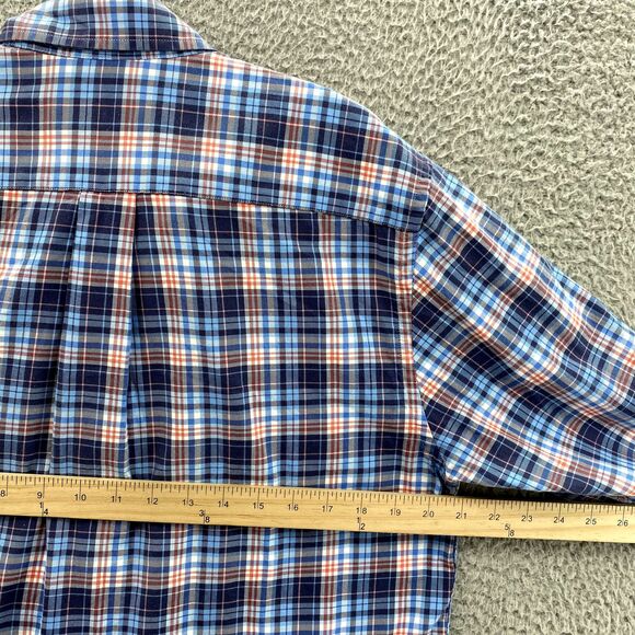 Vineyard Vines Shirt Men's Medium Blue Plaid Slim Fit Tucker Whale Button Preppy - Picture 7 of 11